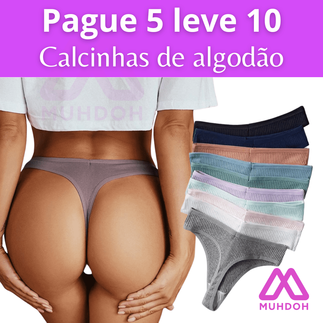 Comfy Panties™ - Kit de 10 Calcinhas Antibacterianas